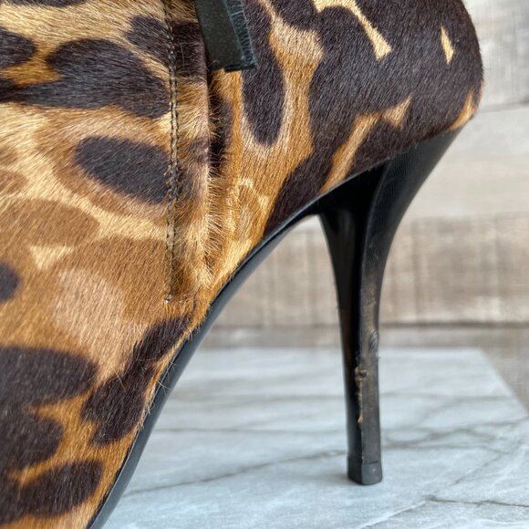 Balenciaga Stiletto Ankle Bootie - Calf Hair - Animal Print - Size 37.5 - GUC - Picture 10 of 16